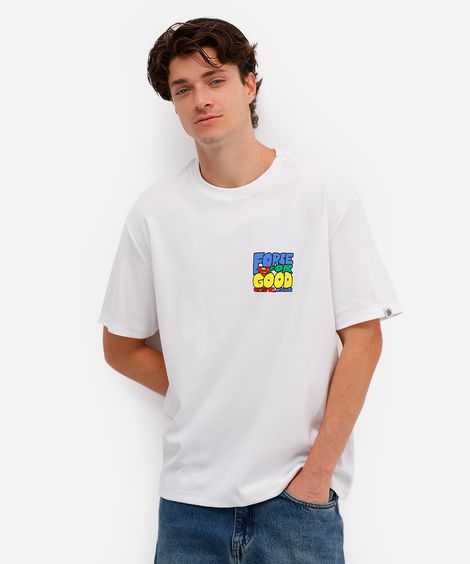 camiseta masculina super homem com adesivos off white