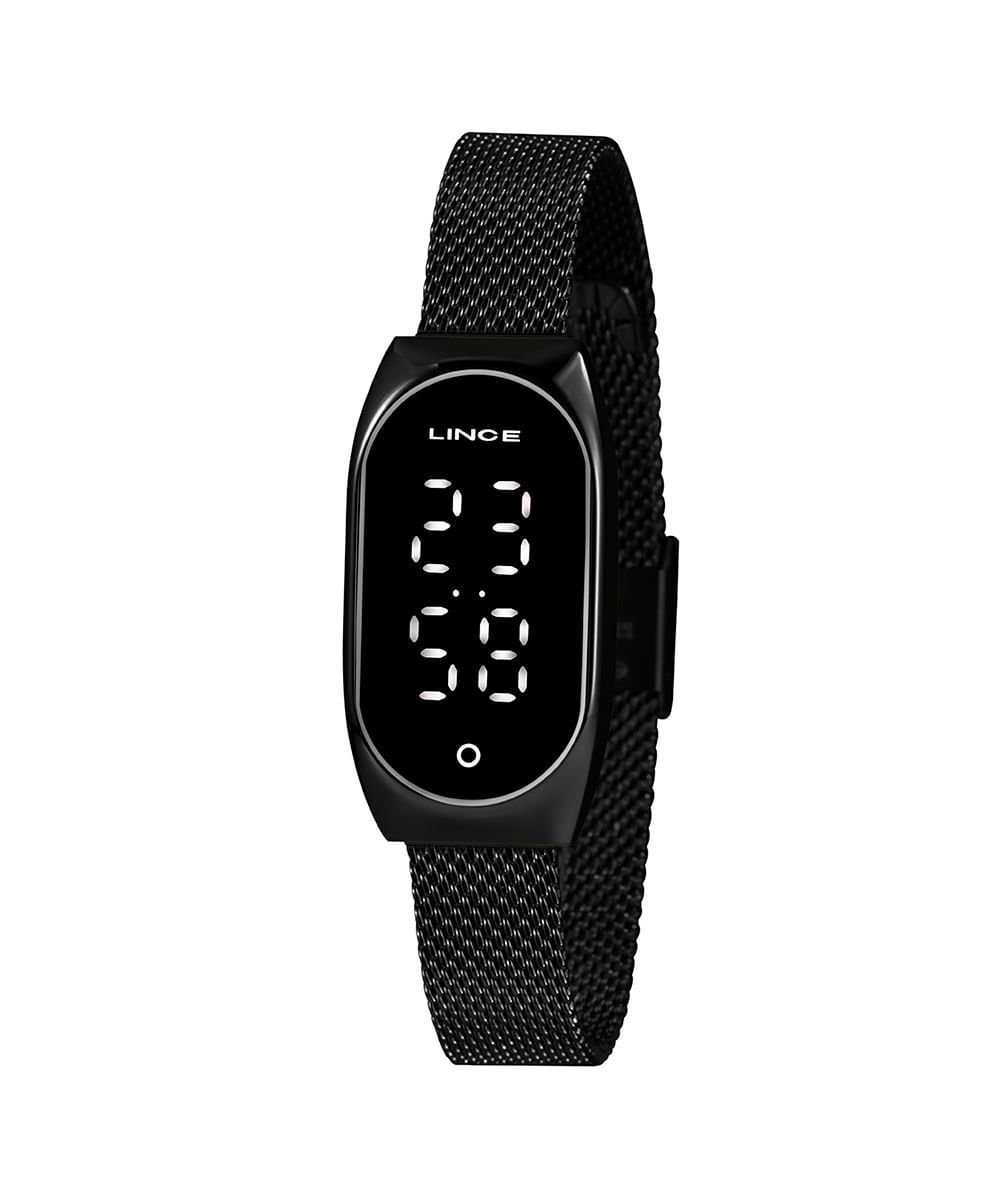 relógio feminino lince ldn4642lpxpx digital preto