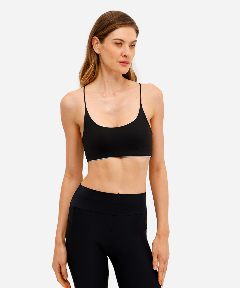 top dupla face esportivo ace - azul médio