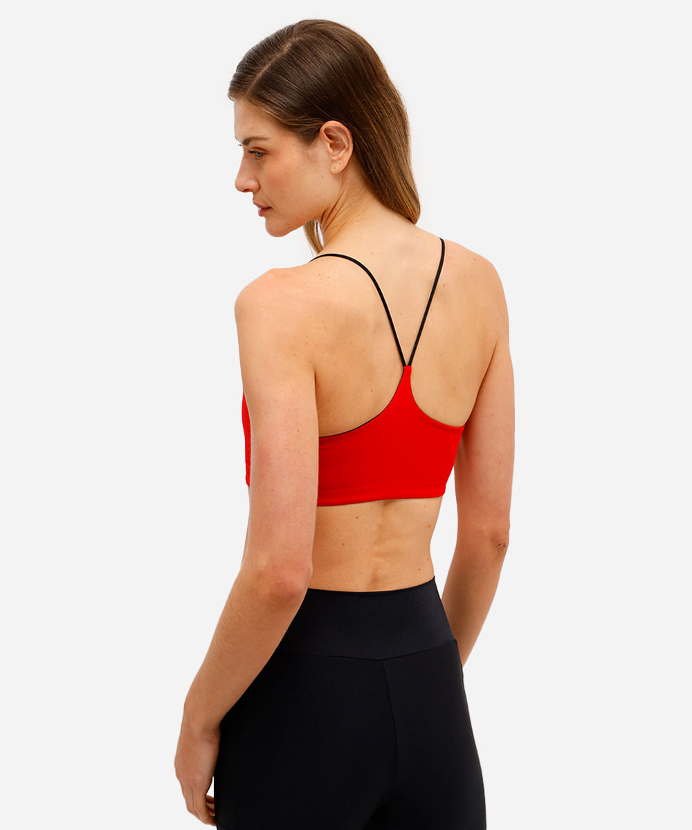 top dupla face esportivo ace - vermelho