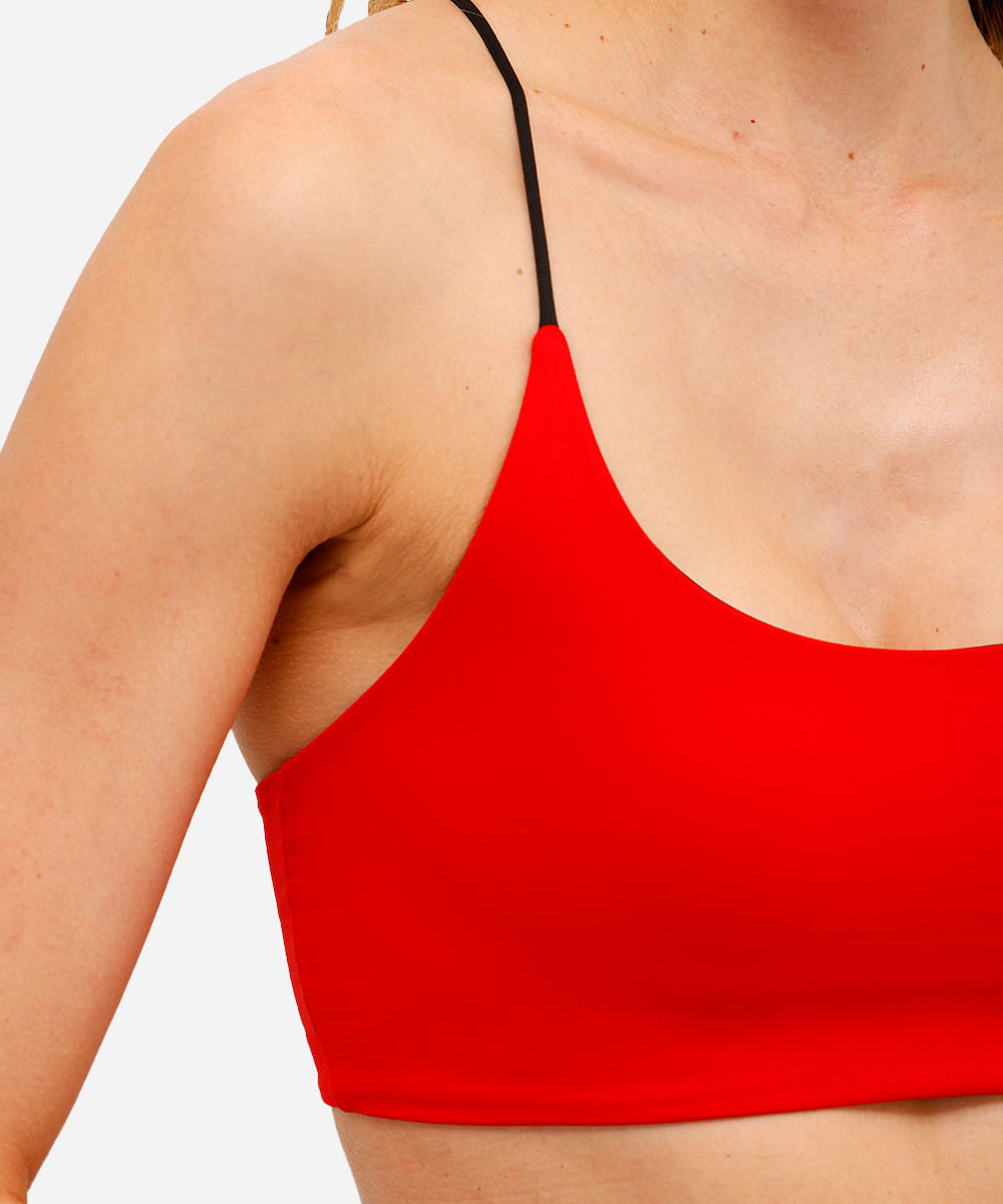 top dupla face esportivo ace - vermelho