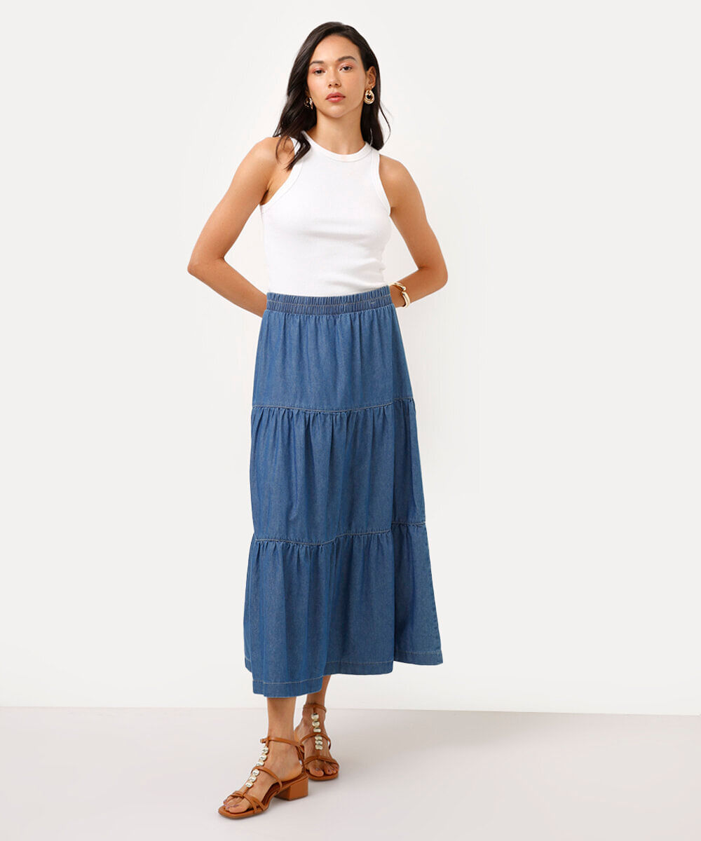 regata de algodão canelada off white