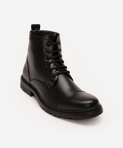 bota coturno com cadarço oneself preto