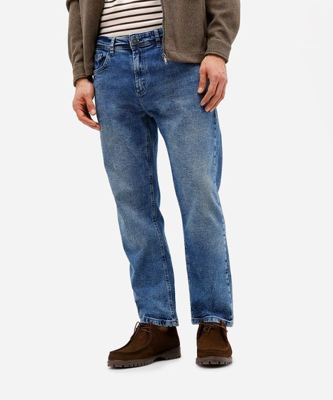 calça slim masculina jeans azul