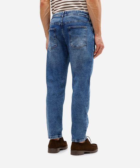 calça slim masculina jeans azul