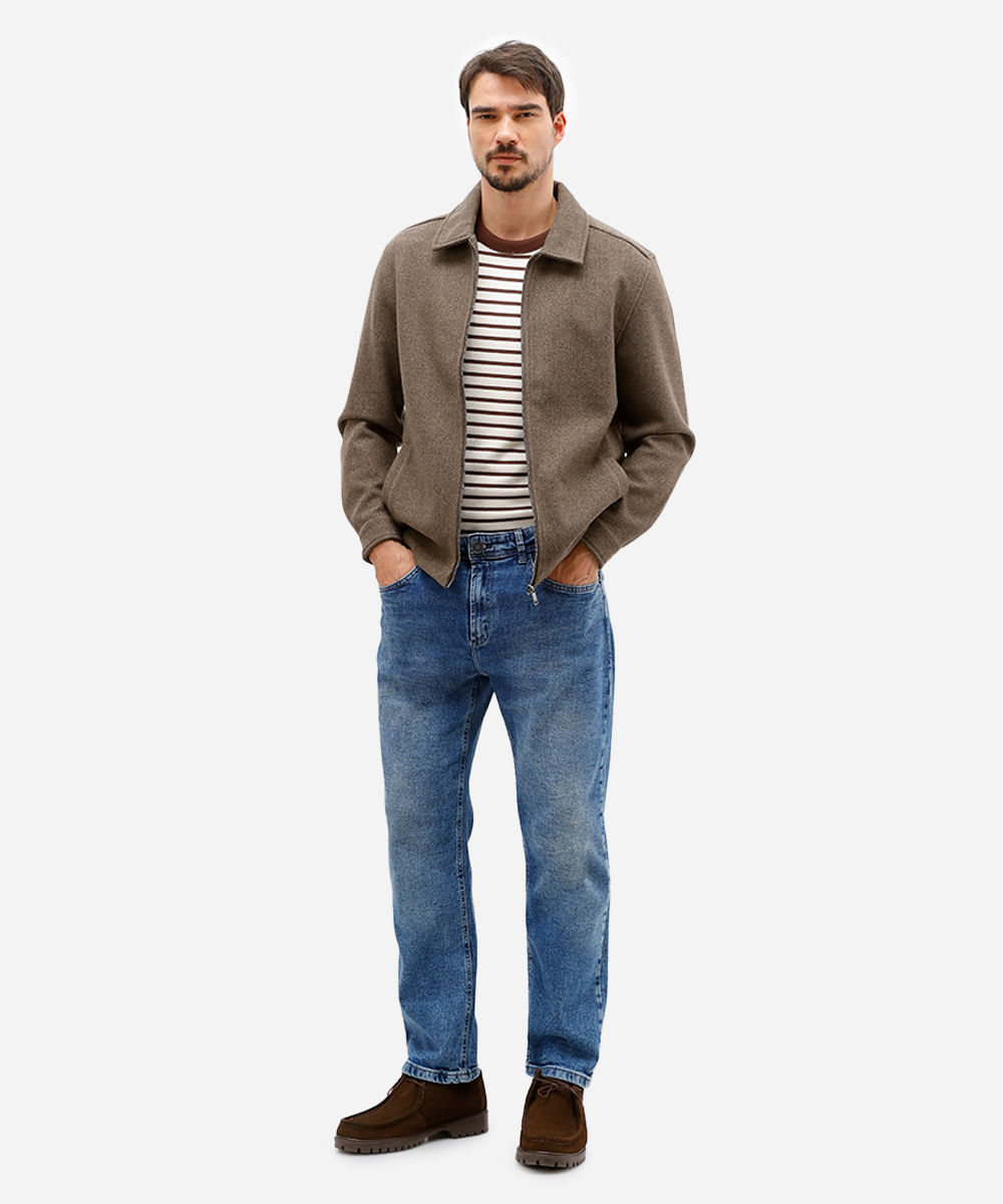 calça slim masculina jeans azul