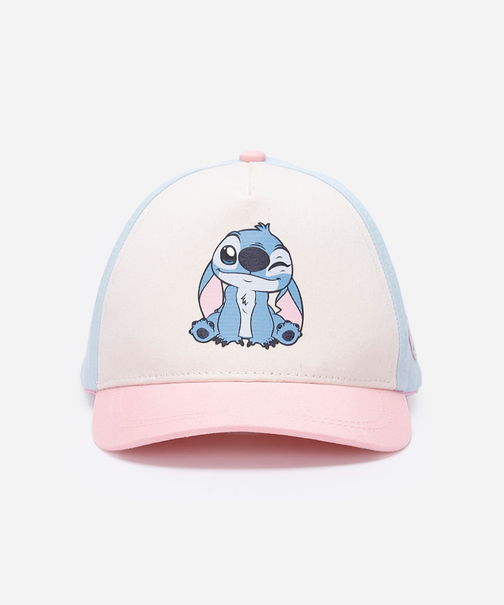 boné aba curva infantil stitch colorido