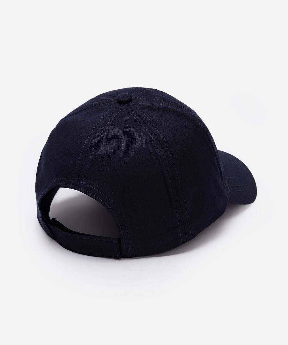 boné aba curva bordado azul