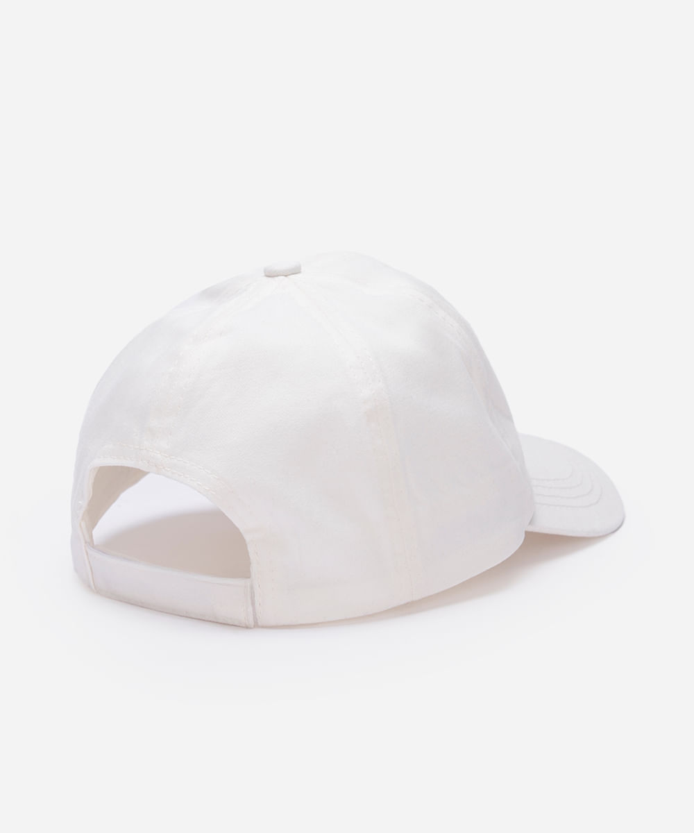 boné aba curva bordado off white