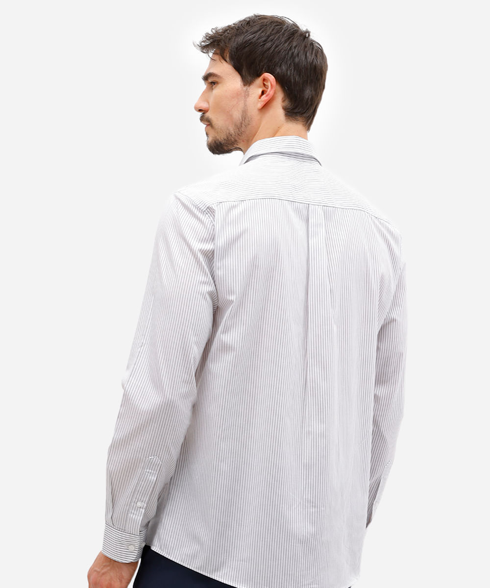camisa manga longa quadriculada - cinza mescla escuro