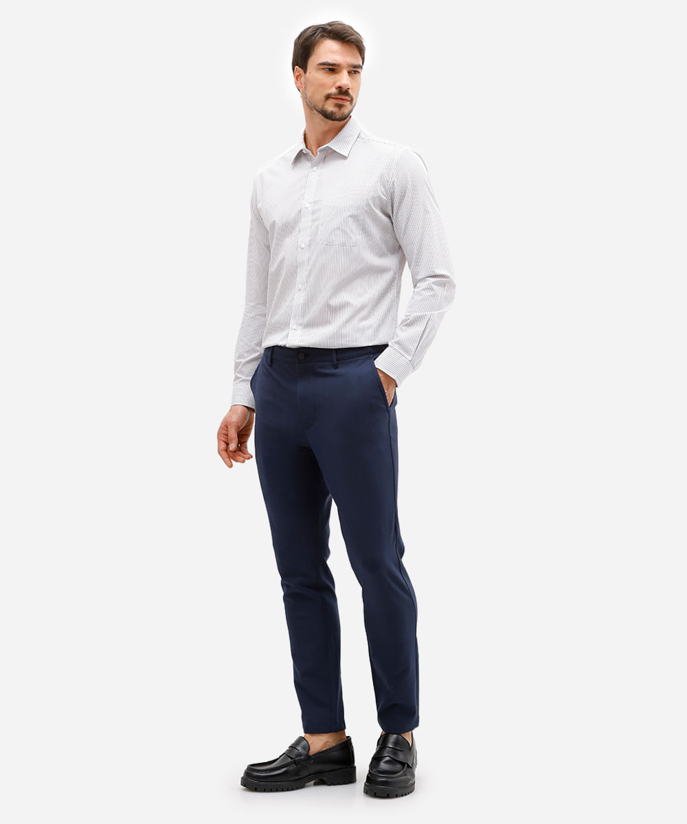 camisa manga longa quadriculada - cinza mescla escuro