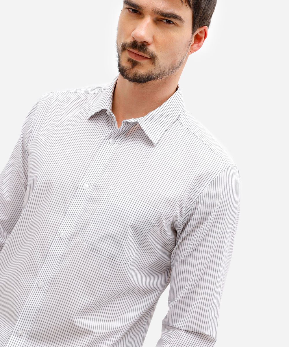 camisa manga longa quadriculada - cinza mescla escuro