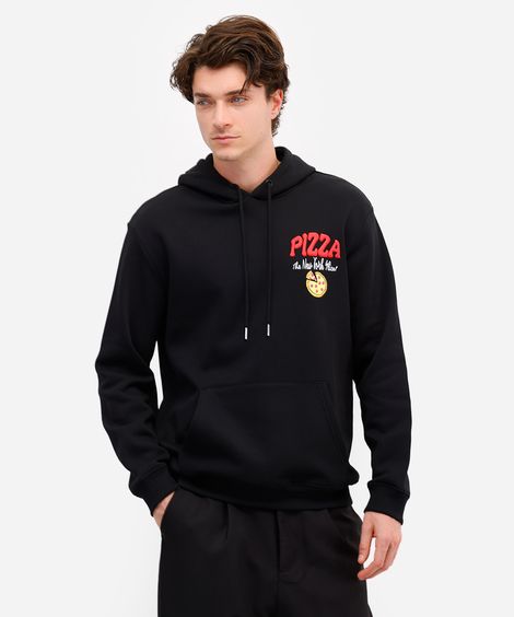 blusão masculino de moletom felpado tartarugas ninjas com capuz preto