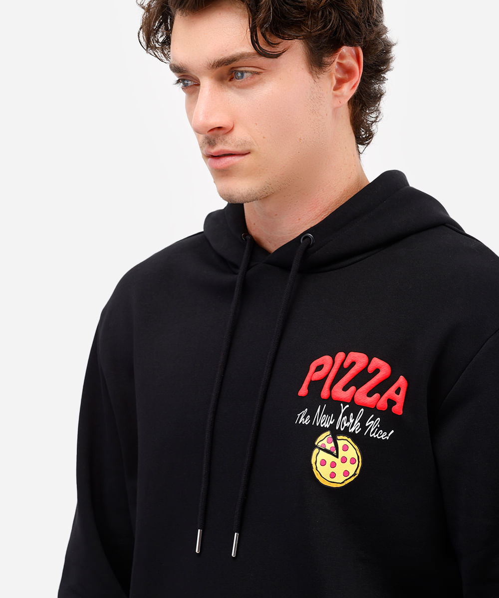 blusão masculino de moletom felpado tartarugas ninjas com capuz preto