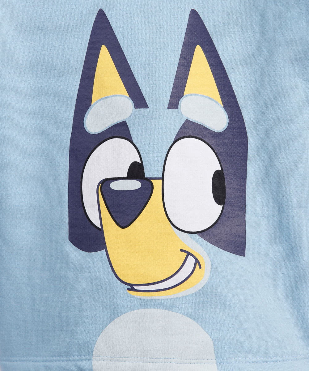 pijama longo moletinho bluey azul
