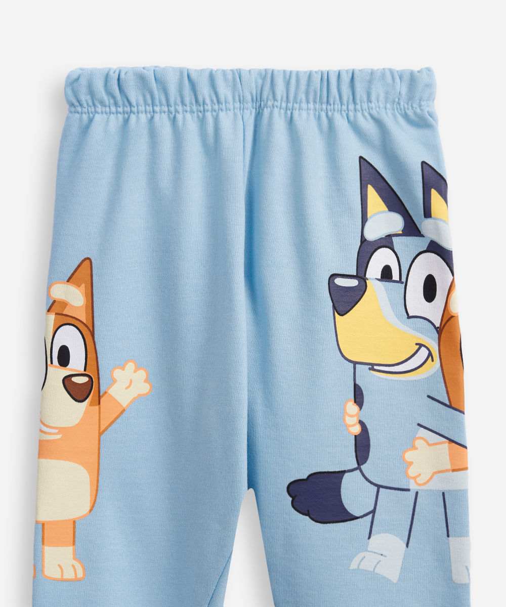 pijama longo moletinho bluey azul