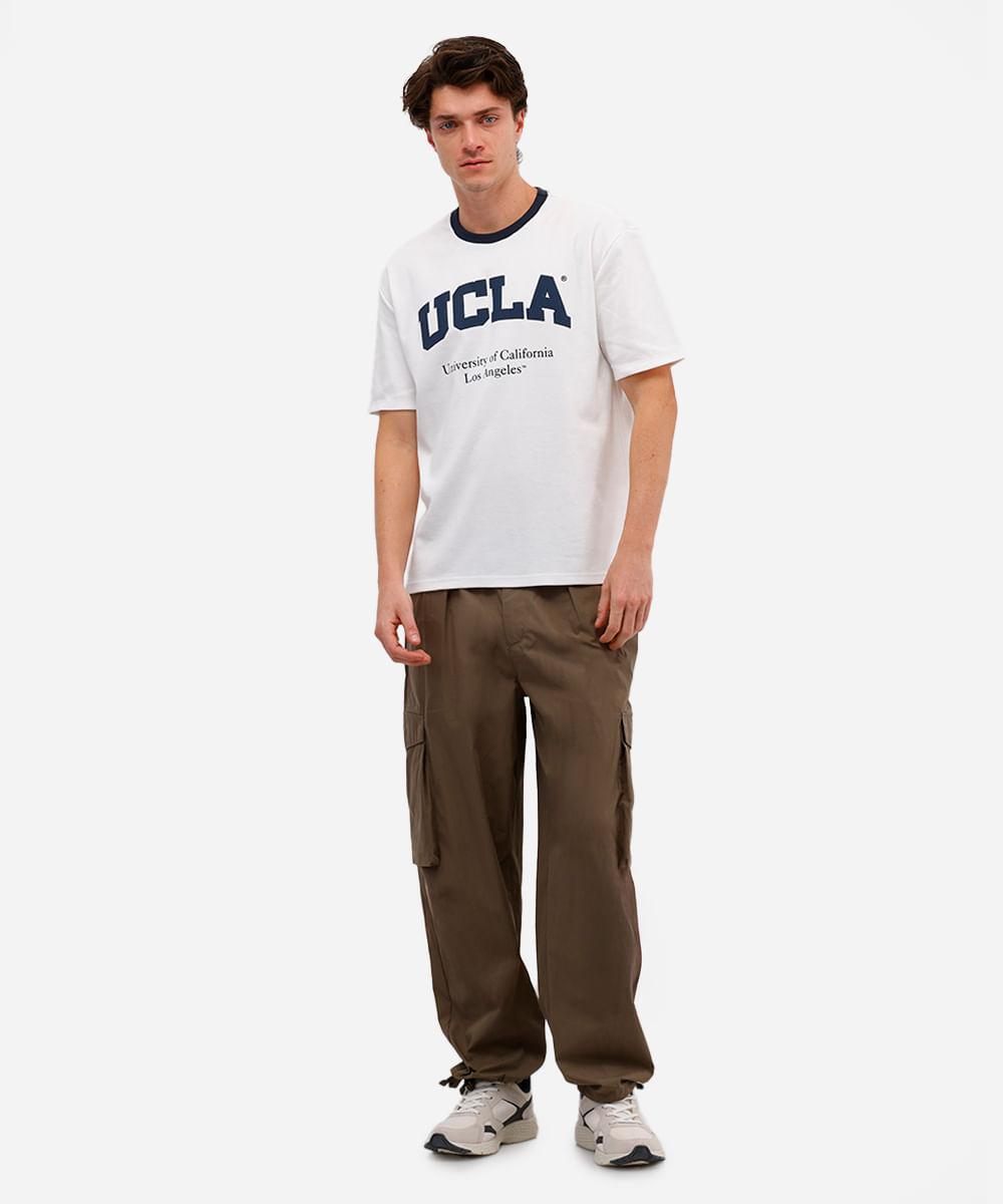 camiseta masculina manga curta ucla off white