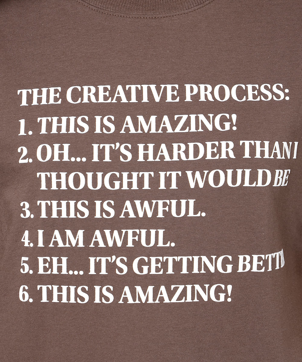 camiseta feminina de algodão estampada mindset marrom