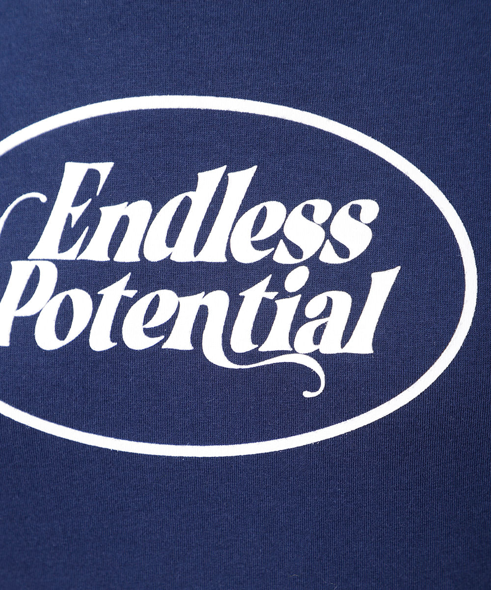 camiseta feminina de algodão endless potential mindset azul