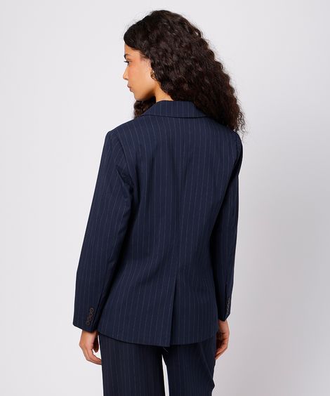 blazer de alfaiataria feminino mindset azul