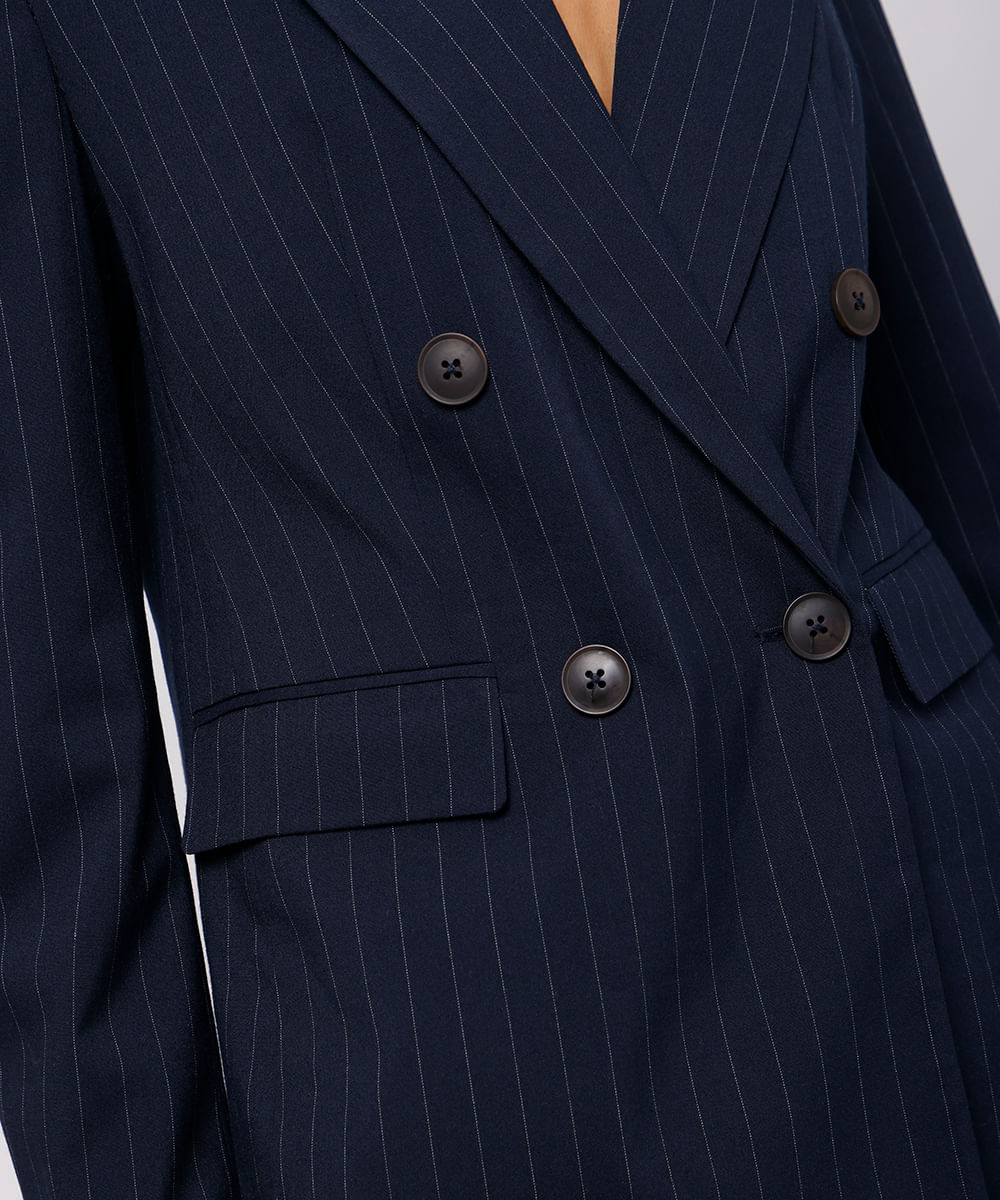 blazer de alfaiataria feminino mindset azul