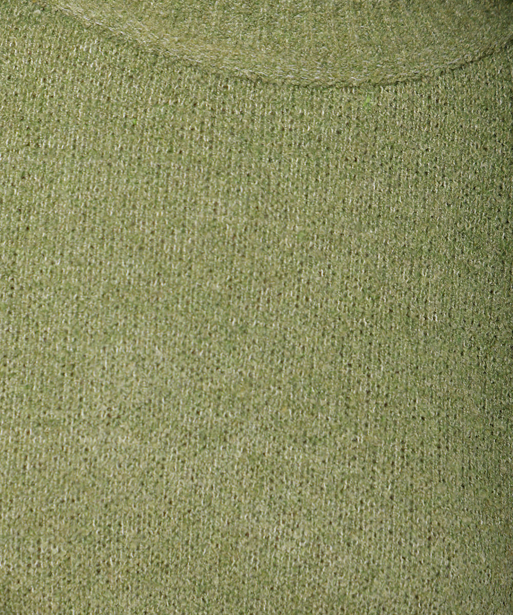 blusa feminina de tricot manga curta mindset verde