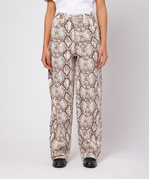 calça copenhagen feminina de sarja animal print colorida