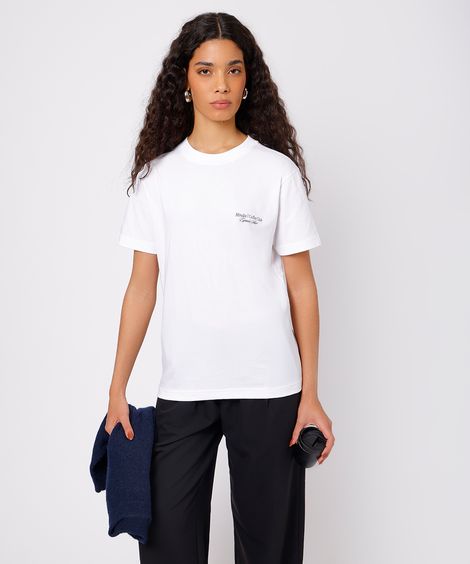 camiseta feminina de algodão coffee club mindset off white