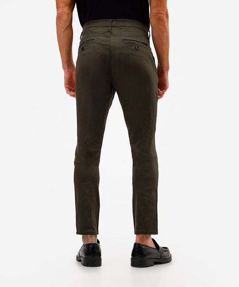 calça chino carrot de alfaiataria masculina verde
