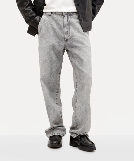 calça baggy masculina jeans cinza