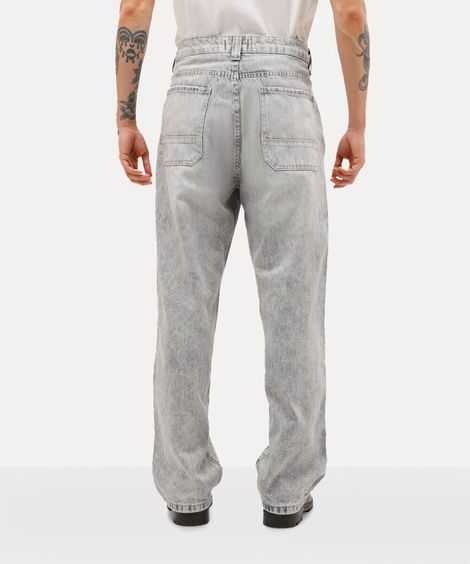 calça baggy masculina jeans cinza