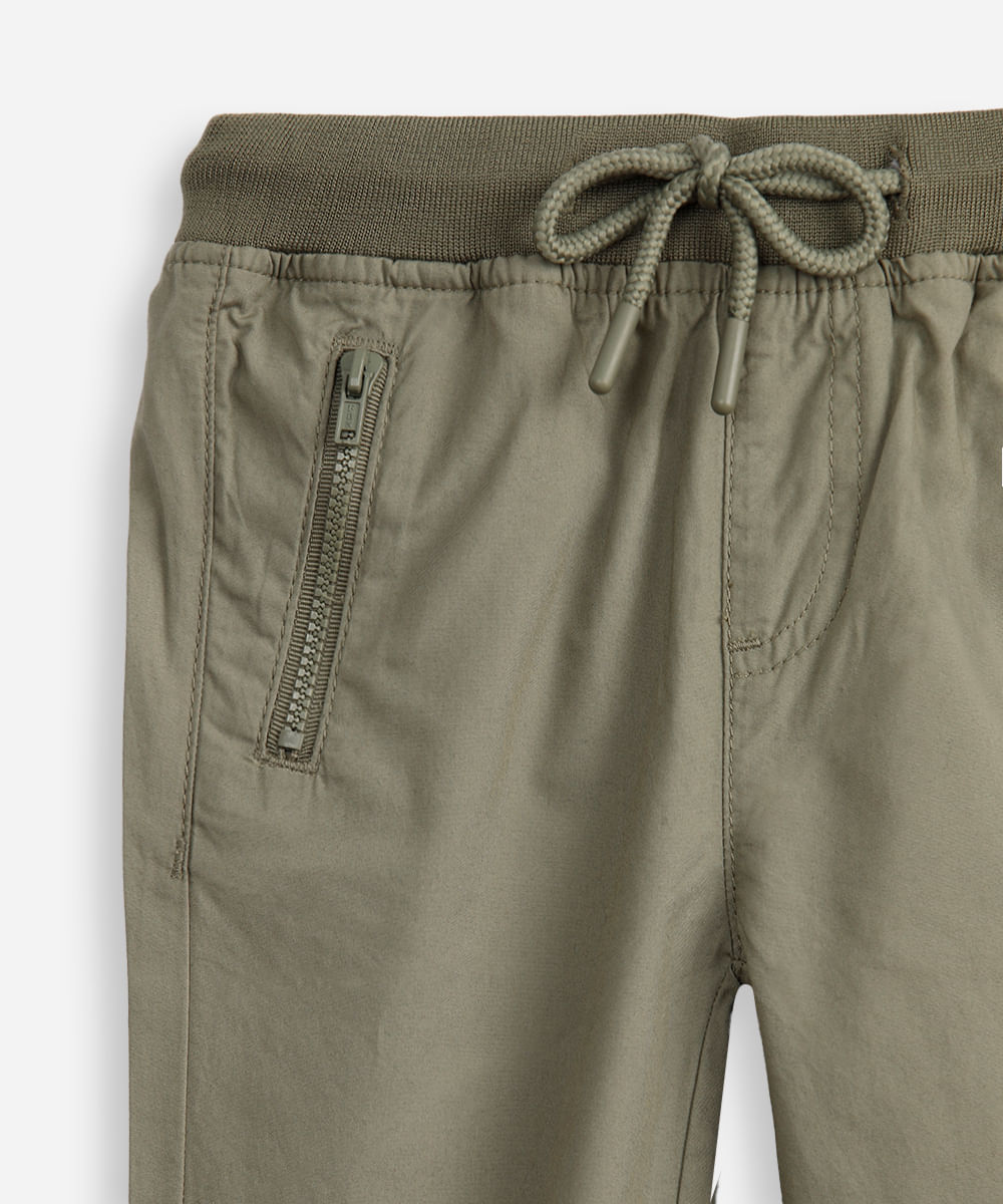 calça jogger de sarja infantil verde