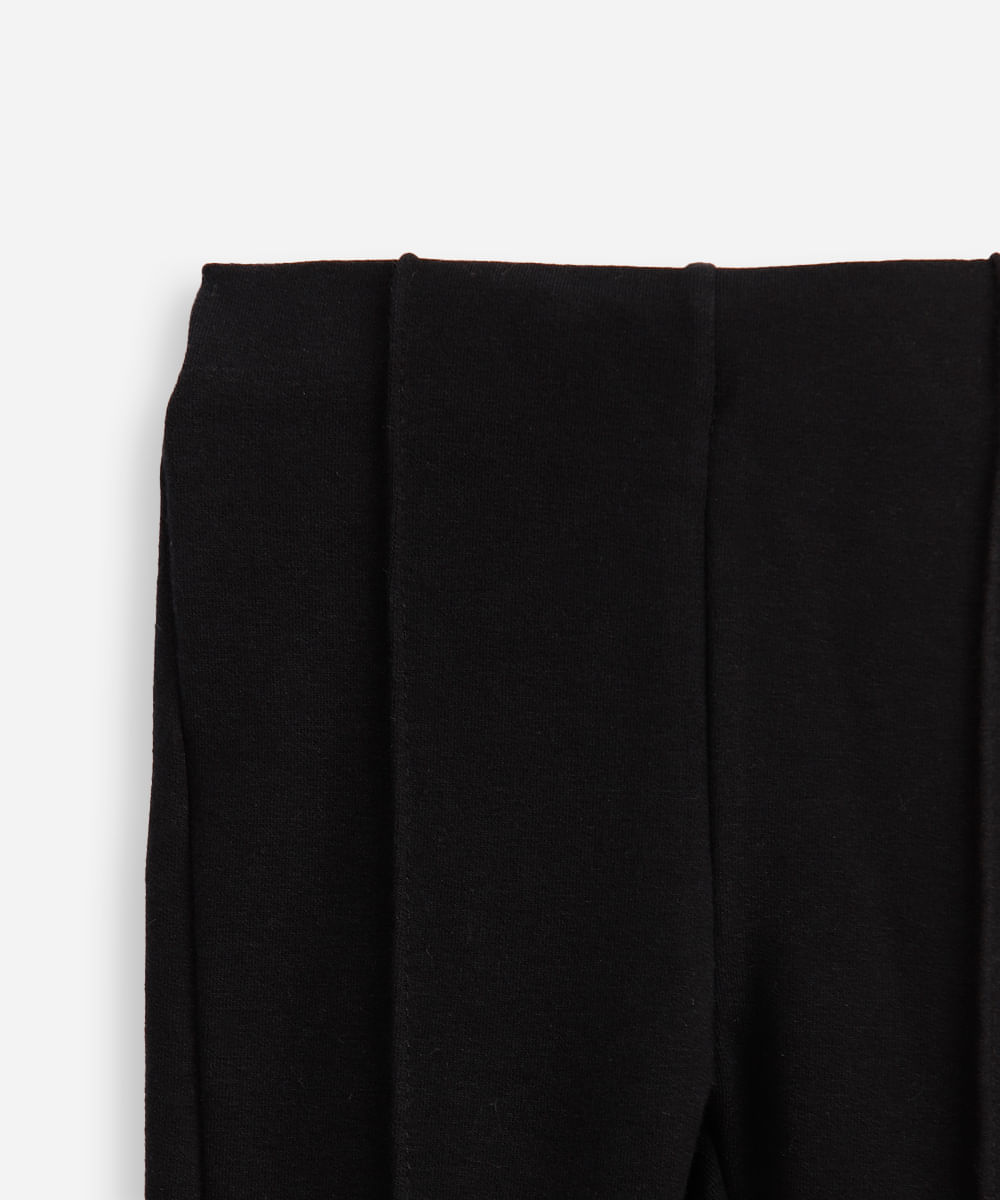 calça flare infantil nervura algodão preto