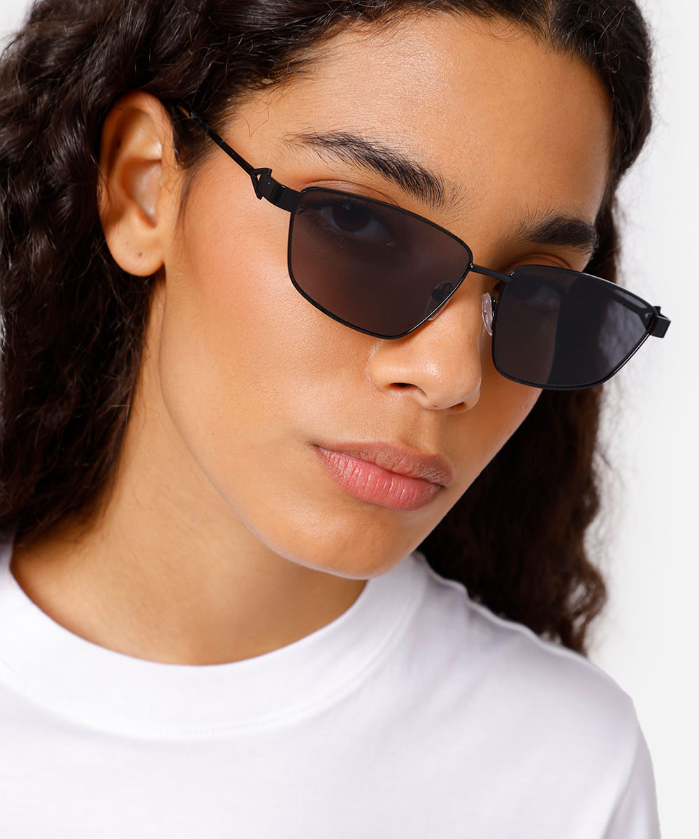 óculos de sol quadrado mindset preto