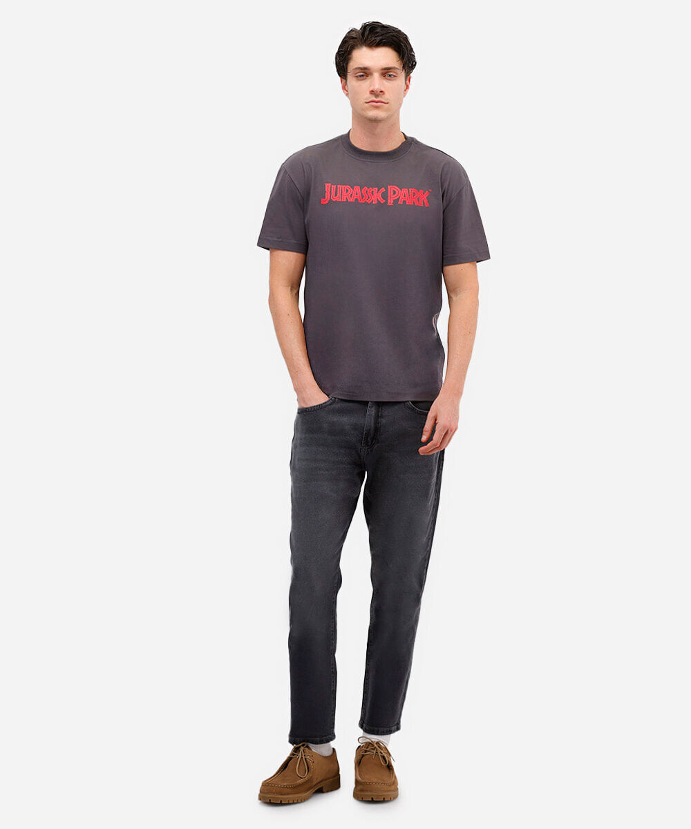 calça slim cropped masculina jeans preta