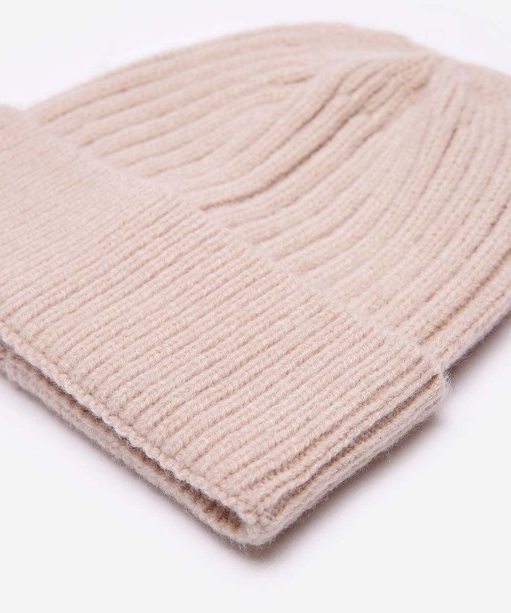 gorro feminino texturizado off white