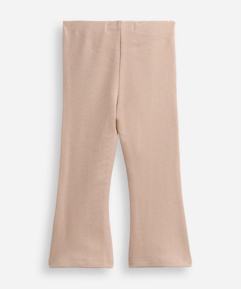 calça flare infantil nervura algodão bege
