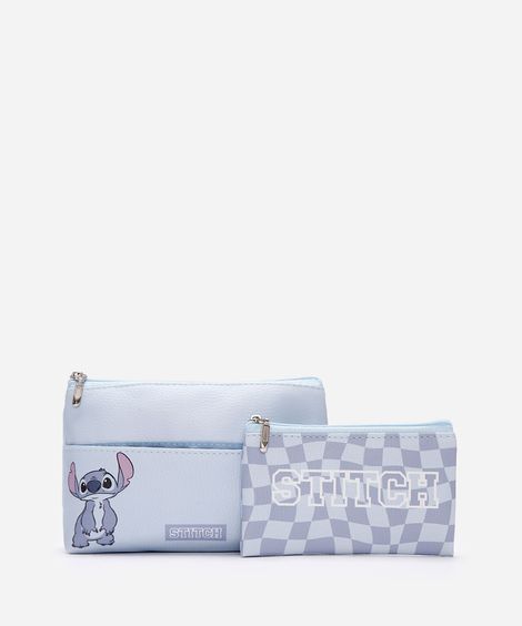 kit 2 necessaires stitch azul
