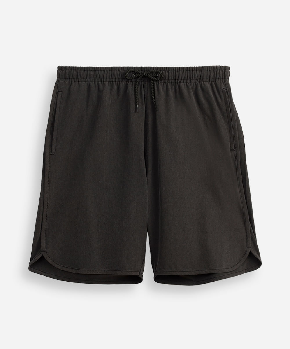 bermuda juvenil cós elástico preto