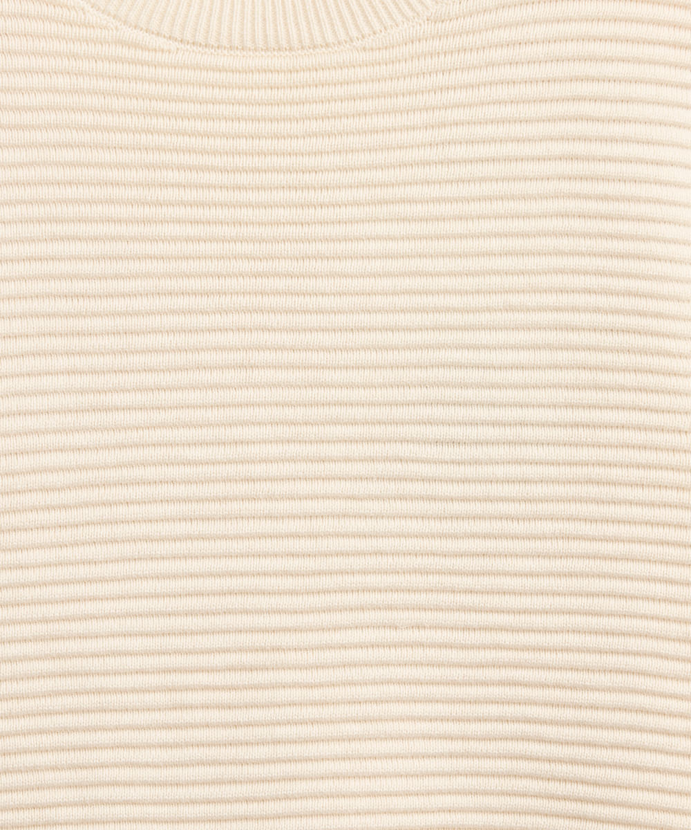 suéter de tricot infantil manga longa bege