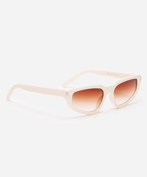 óculos de sol oval mindset bege