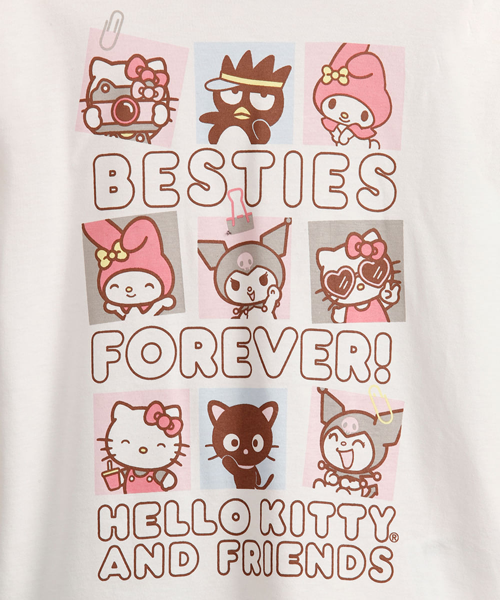 pijama longo infantil hello kitty e amigos colorido