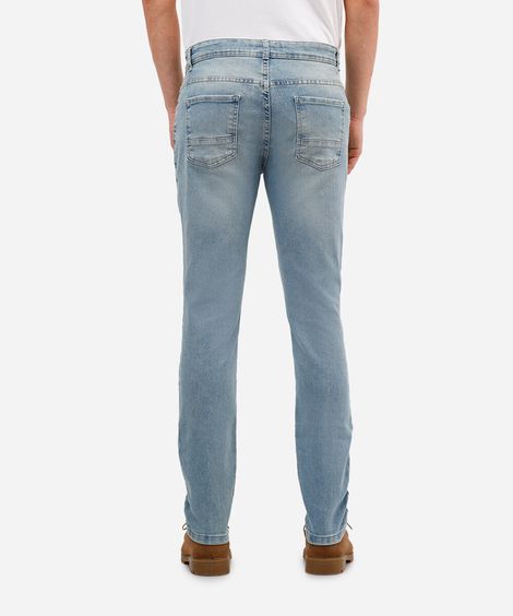 calça skinny jeans básica azul