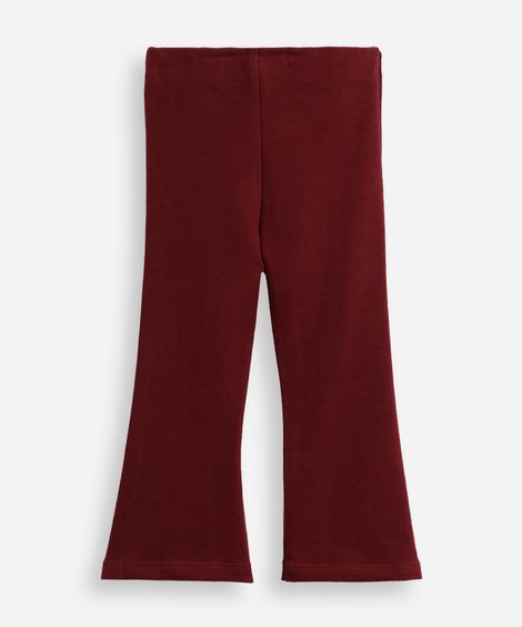 calça flare infantil nervura algodão vinho