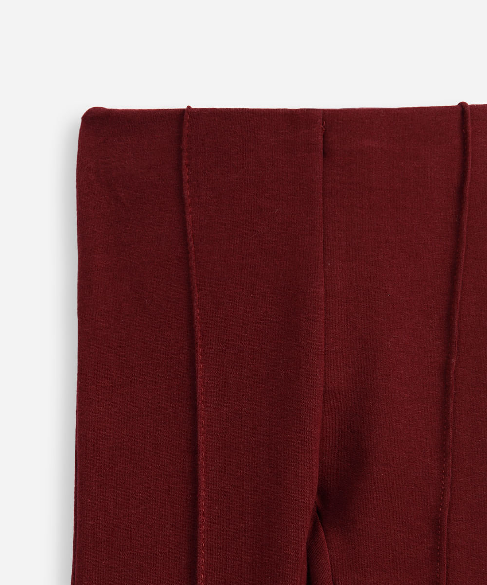 calça flare infantil nervura algodão vinho
