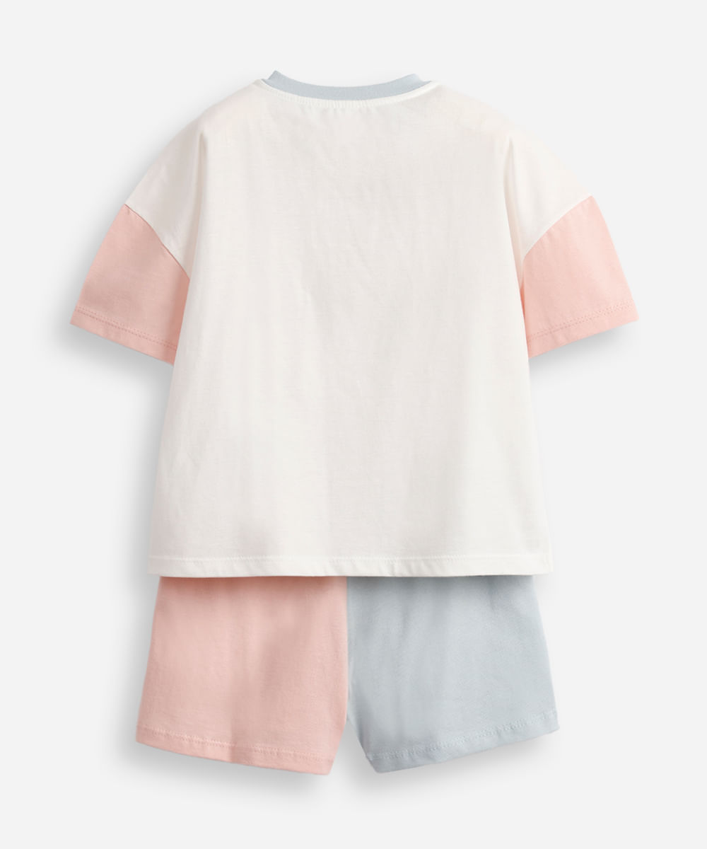 pijama curto infantil hello kitty e amigos colorido