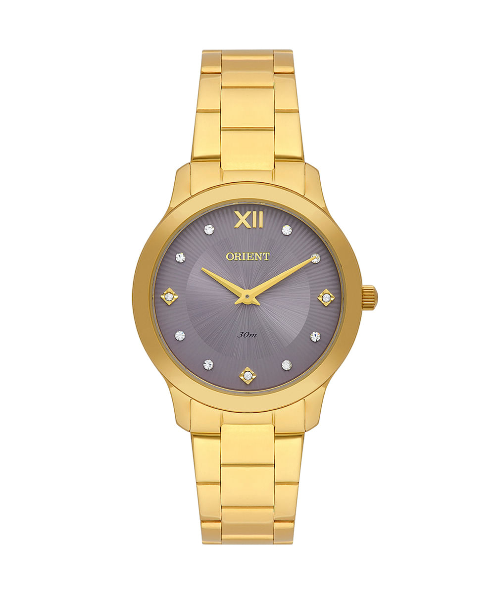 relógio feminino orient fgss0225l3kx analógico dourado