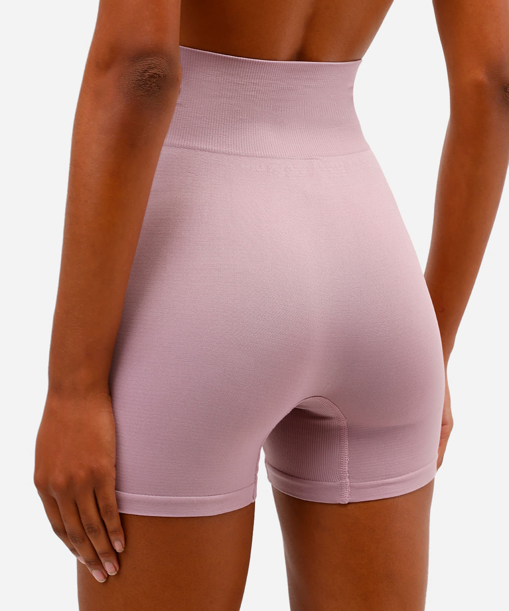 bermuda feminina sem costura lilás