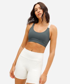 top feminino esportivo ace com bojo removível verde