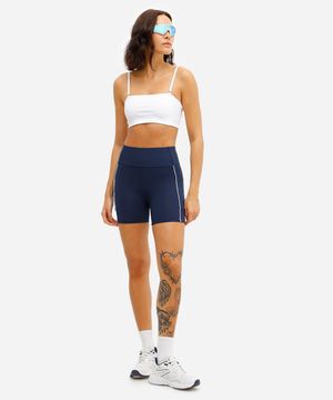 bermuda feminina esportiva ace com nervura azul